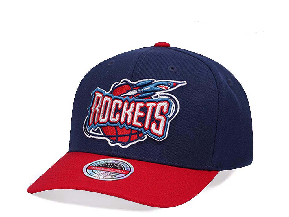 Mitchell & Ness Houston Rockets Team Two Tone 2.0 Hardwood Classic Red Flex Snapback Hat