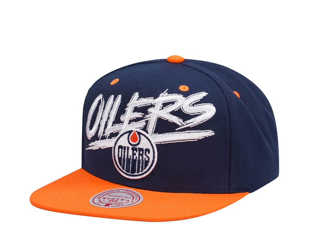 Mitchell & Ness Edmonton Oilers Transcript Two Tone Snapback Hat