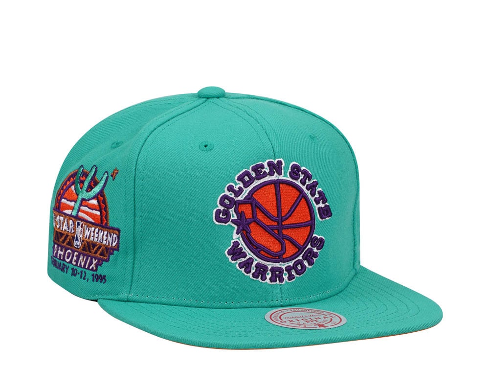 Mitchell & Ness Golden State Warriors Desert Green Hardwood Classic All Star Weekend Snapback Cap