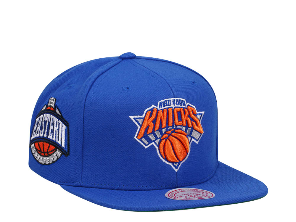 Mitchell & Ness New York Knicks Conference Patch Blue Snapback Hat