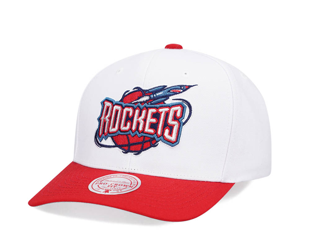 Mitchell & Ness Houston Rockets Team Two Tone 2.0 Pro White Snapback Hat