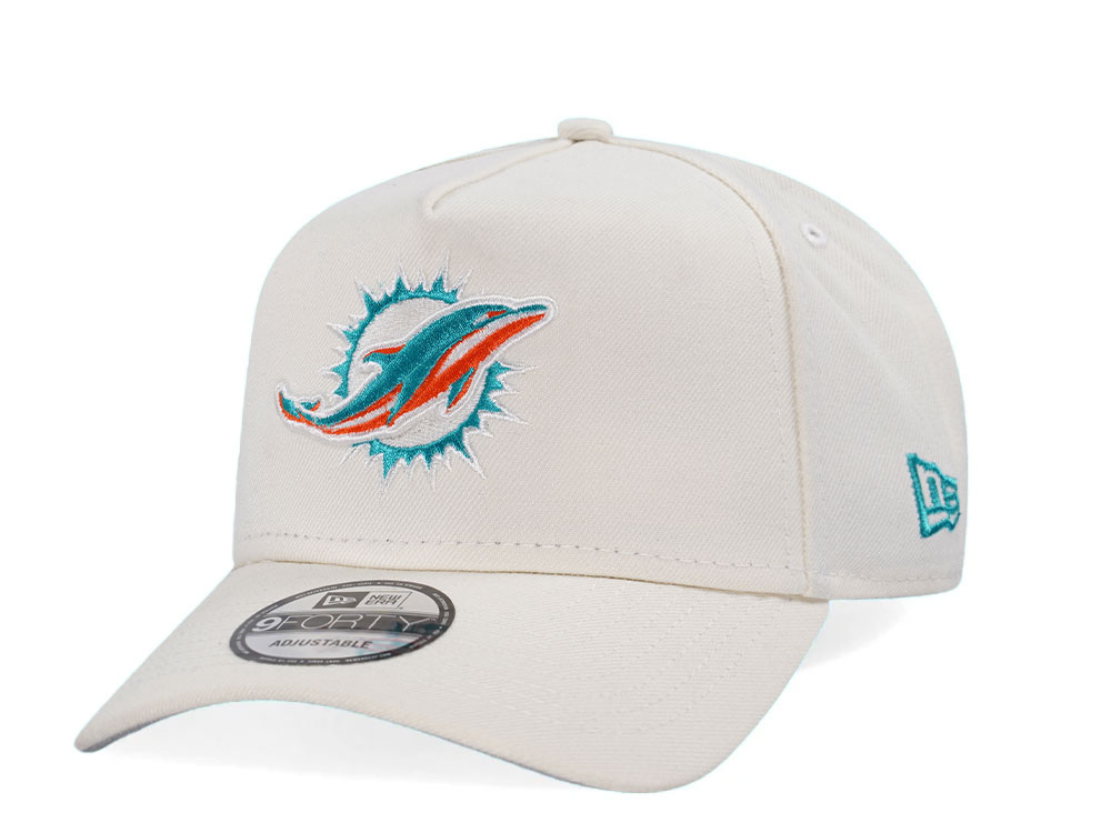 New Era Miami Dolphins Chrome Edition 9Forty A Frame Snapback Hat