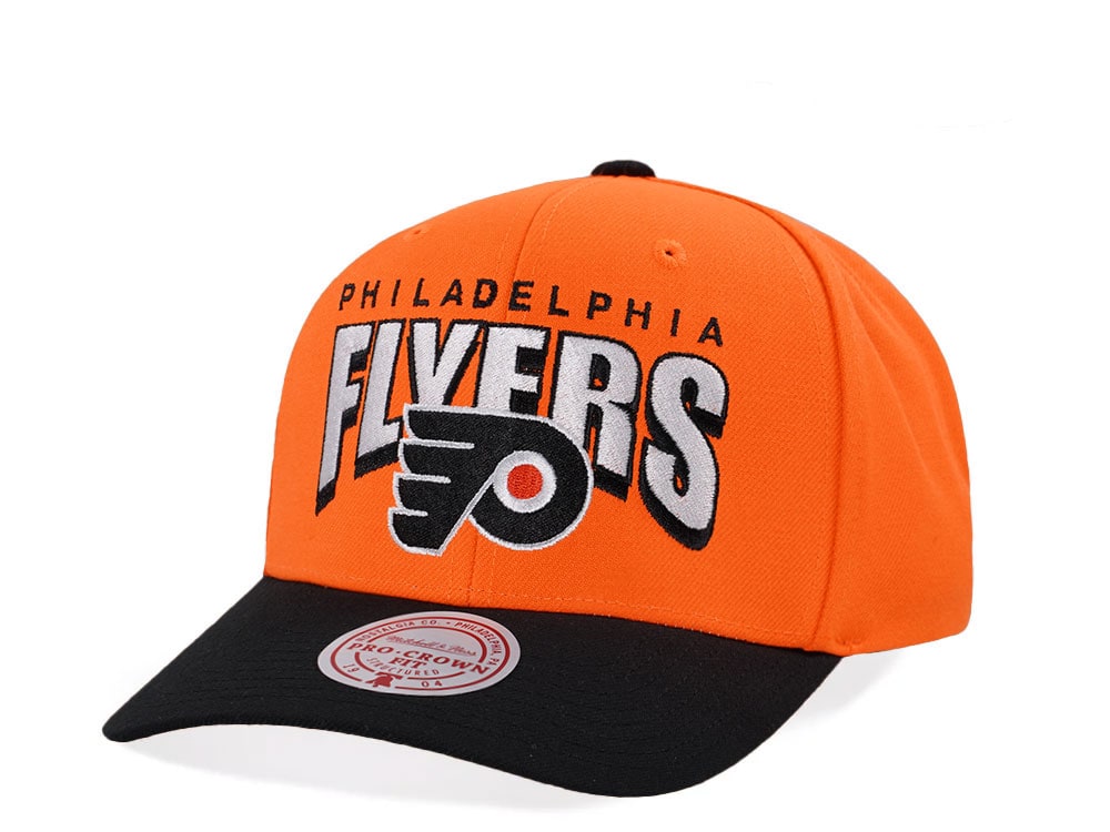 Mitchell & Ness Philadelphia Flyers Pro Crown Fit Vintage Orange Snapback Hat