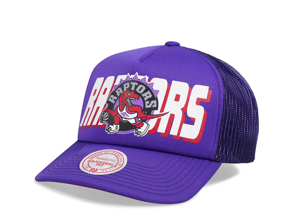 Mitchell & Ness Toronto Raptors Purple Billboard Trucker Snapback Hat