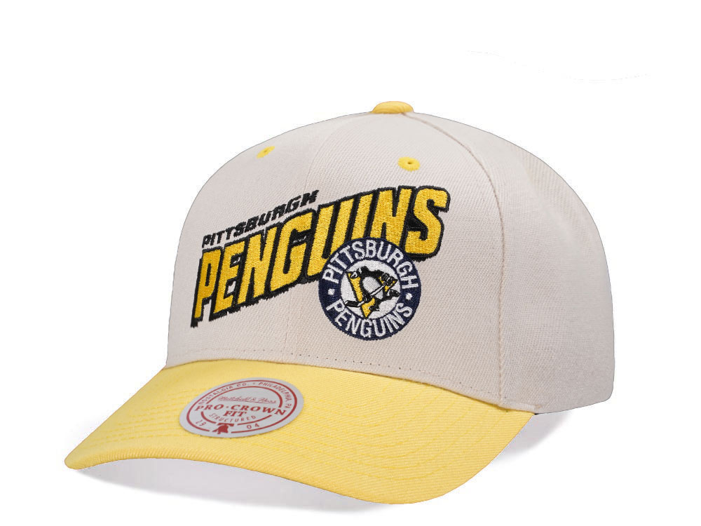 Mitchell & Ness Pittsburgh Penguins Chrome Two Tone Pro Crown Fit Snapback Cap