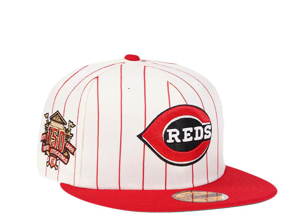 New Era Cincinnati Reds 150th Anniversary Pinstripe Heroes Elite Edition 59Fifty Fitted Hat