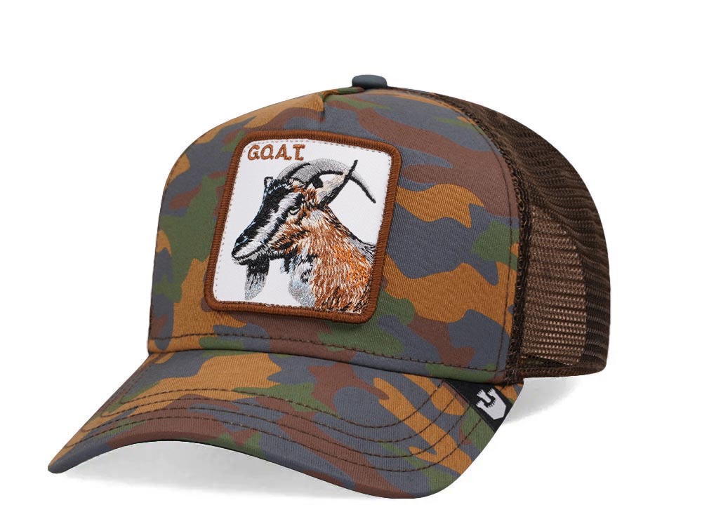 Goorin Bros Clay Henry Goat Brown Camouflage Trucker Snapback Cap