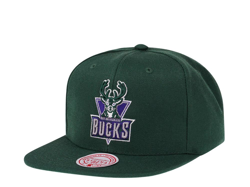 Mitchell & Ness Milwaukee Bucks Hardwood Classics Snapback Hat