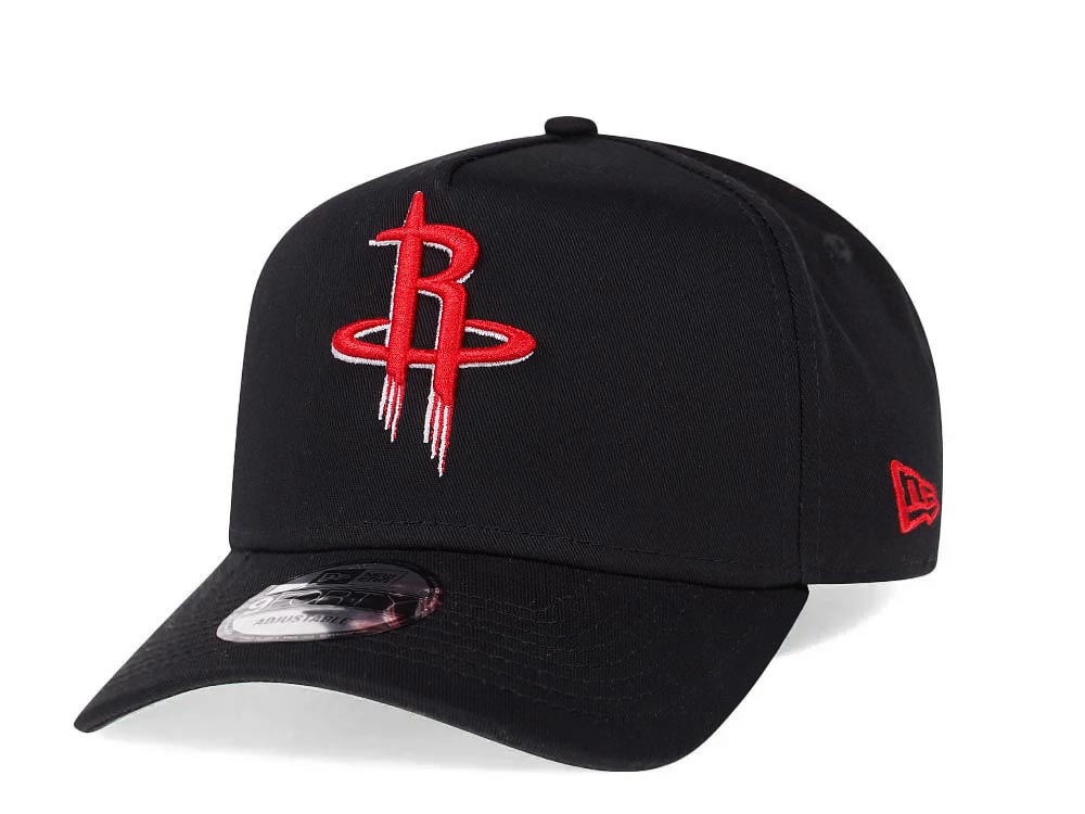 New Era Houston Rockets Black 9Forty A Frame Snapback Hat