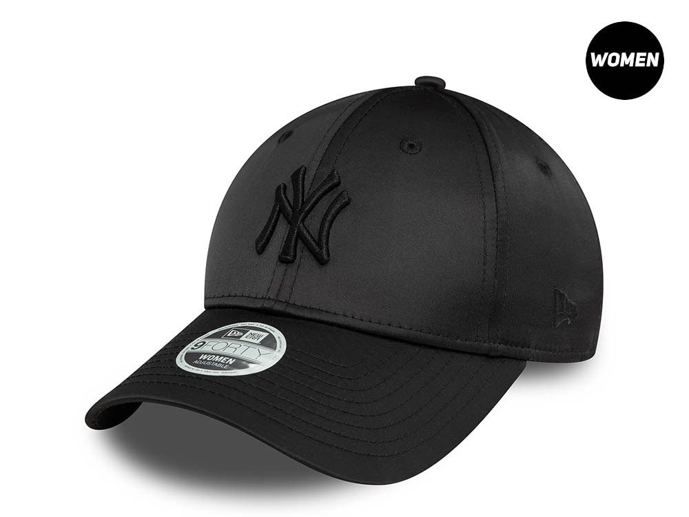 New Era New York Yankees Satin Black Womens 9Forty Snapback Cap