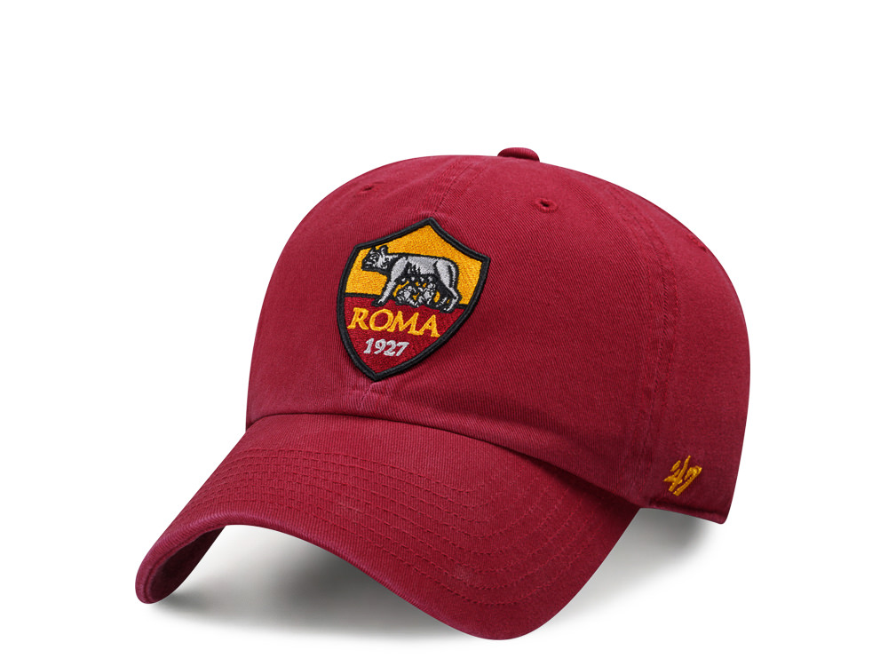 47Brand AS Roma Trojan Red Clean up Strapback Cap