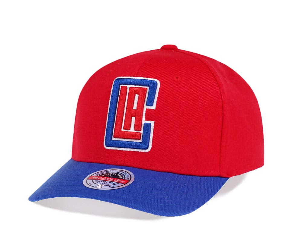 Mitchell & Ness Los Angeles Clippers Team Two Tone Red Line Solid Flex Snapback Hat