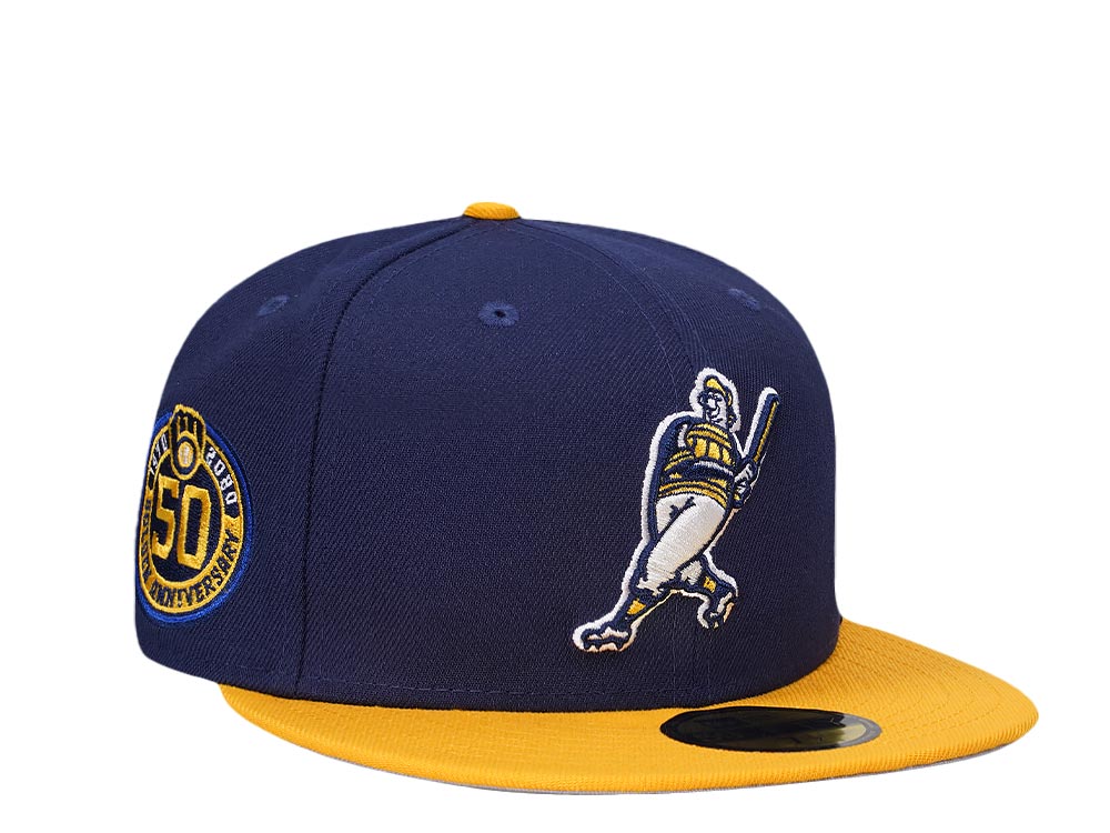 New Era Milwaukee Brewers 50th Anniversary Two Tone Classic Edition 59Fifty Fitted Hat