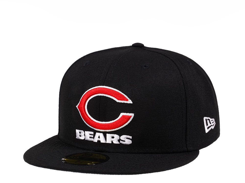 New Era Chicago Bears Black Crimson Collection 59Fifty Fitted Hat