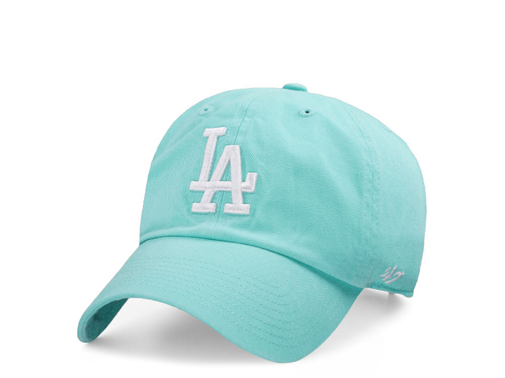 47Brand Los Angeles Dodgers Teal Clean up Strapback Cap