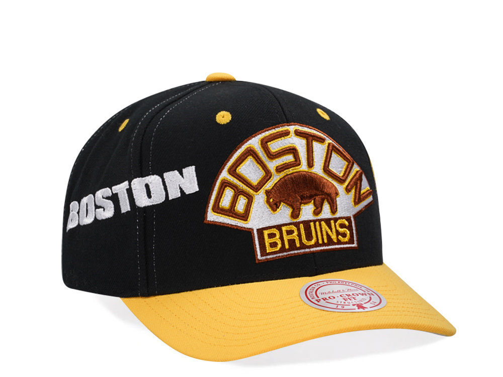 Mitchell & Ness Boston Bruins Vintage Logo Pro Crown Fit Snapback Hat