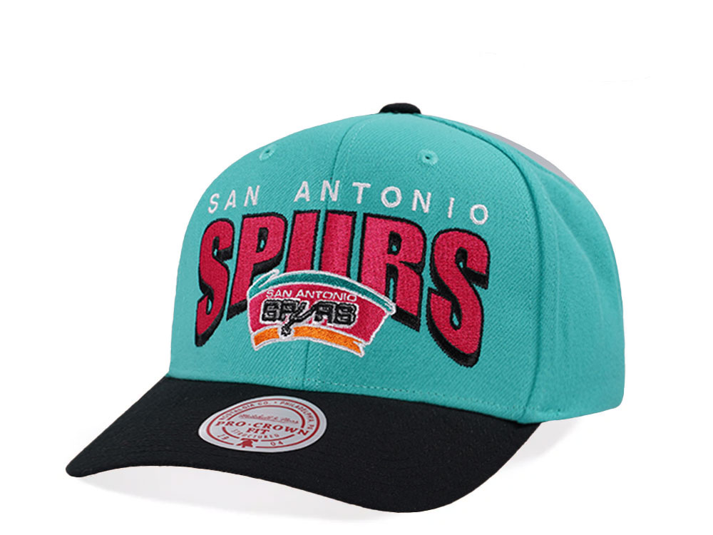 Mitchell & Ness San Antonio Spurs Hardwood Classic Pro Crown Fit Teal Snapback Hat