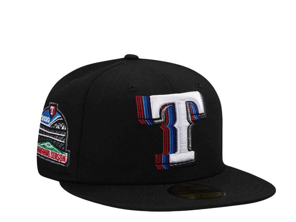 New Era Texas Rangers Inaugural Season 2020 Cacading Black Edition 59Fifty Fitted Hat