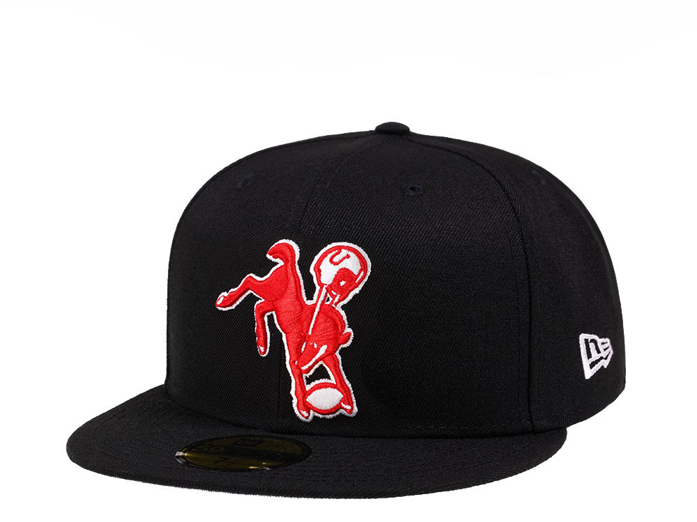 New Era Indianapolis Colts Throwback Black Crimson Collection 59Fifty Fitted Hat