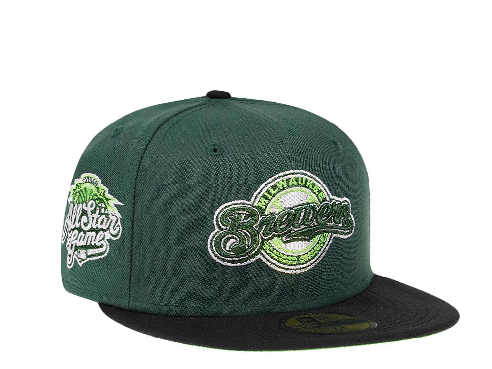 New Era Milwaukee Brewers All Star Game 2002 Green Hops Two Tone Edition 59Fifty Fitted Hat