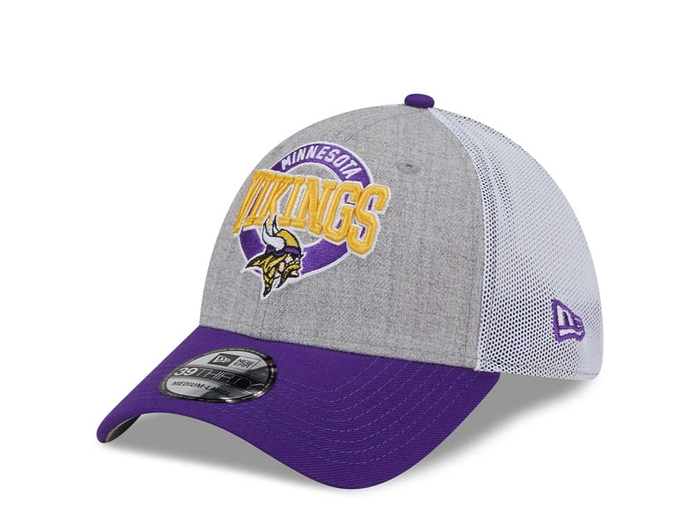 New Era Minnesota Vikings Heather Trucker Two Tone Edition 39Thirty Stretch Hat