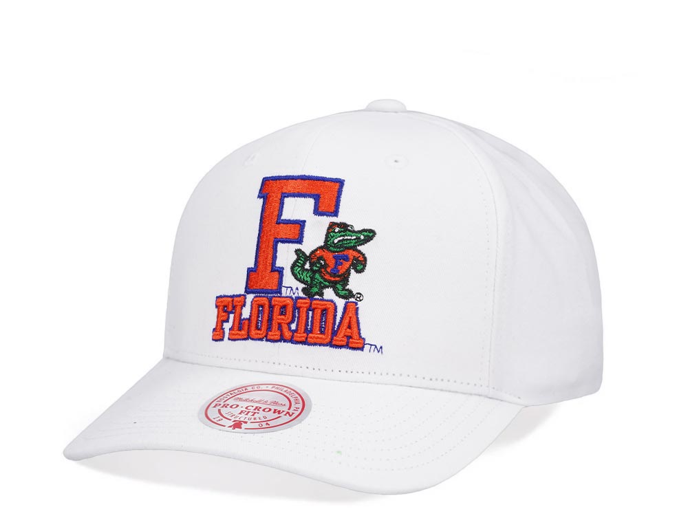 Mitchell & Ness University of Florida All in Pro White Snapback Cap