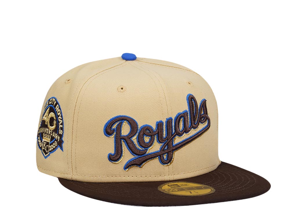 New Era Kansas City Royals 40th Anniversary Vegas Blue Two Tone Edition 59Fifty Fitted Hat