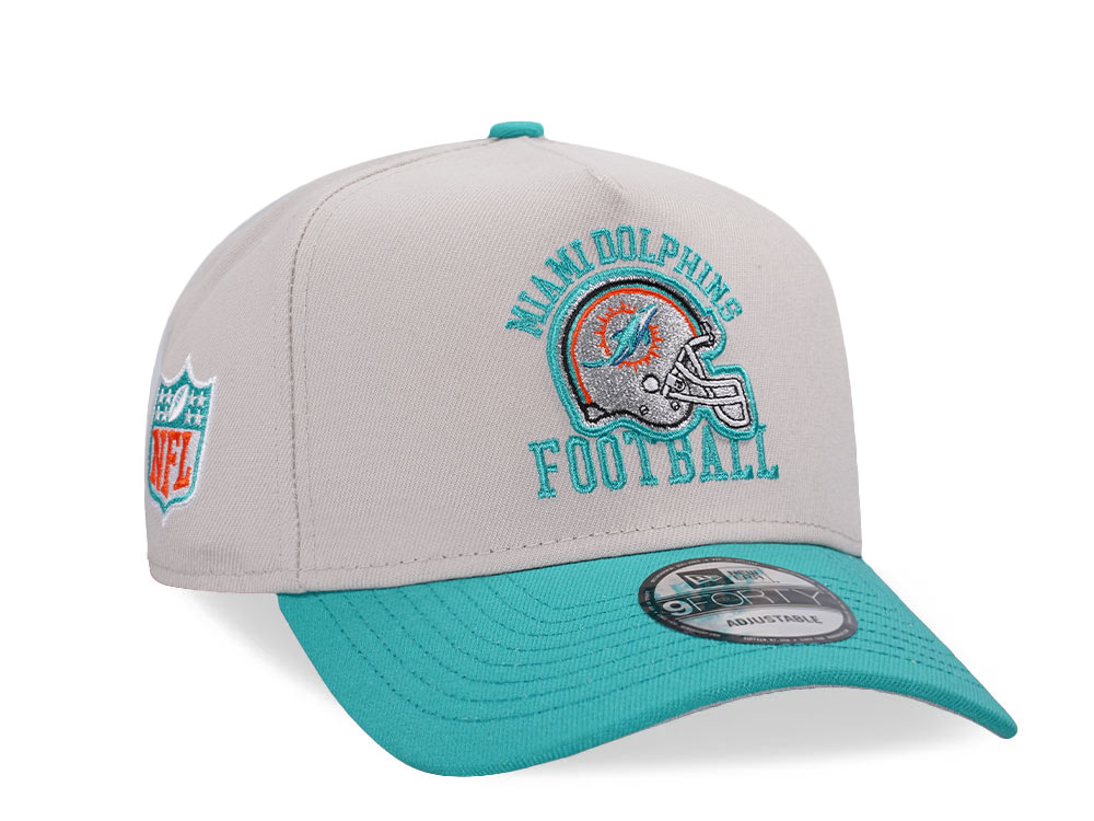 New Era Miami Dolphins Stone Two Tone 9Forty A Frame Snapback Hat