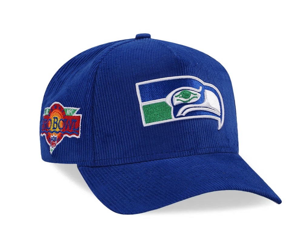 New Era Seattle Seahawks Pro Bowl 1991 Royal Corduroy Edition 9Forty A Frame Snapback Cap