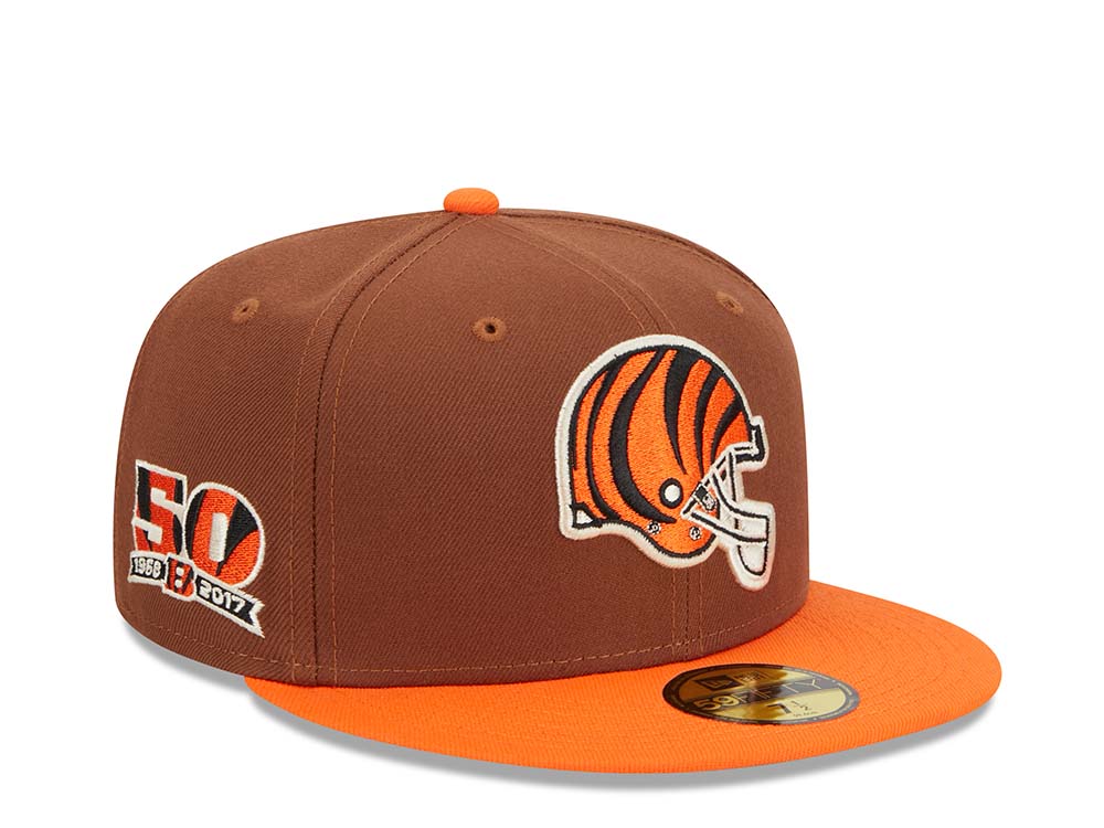 New Era Cincinnati Bengals 50th Anniversary Harvest Two Tone Edition 59Fifty Fitted Hat