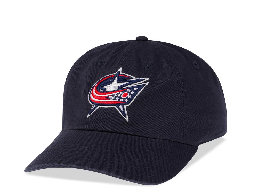 American Needle Columbus Blue Jackets Navy Vintage Casual Strapback Hat