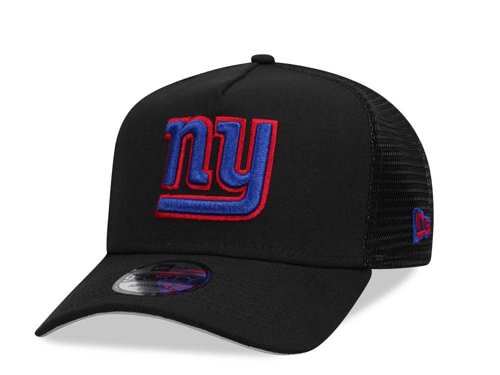 New Era New York Giants Black 9Forty A Frame Trucker Snapback Hat