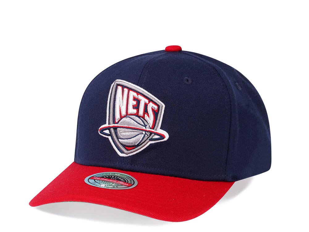 Mitchell & Ness Brooklyn Nets Team Two Tone Red Line Solid Flex Snapback Hat