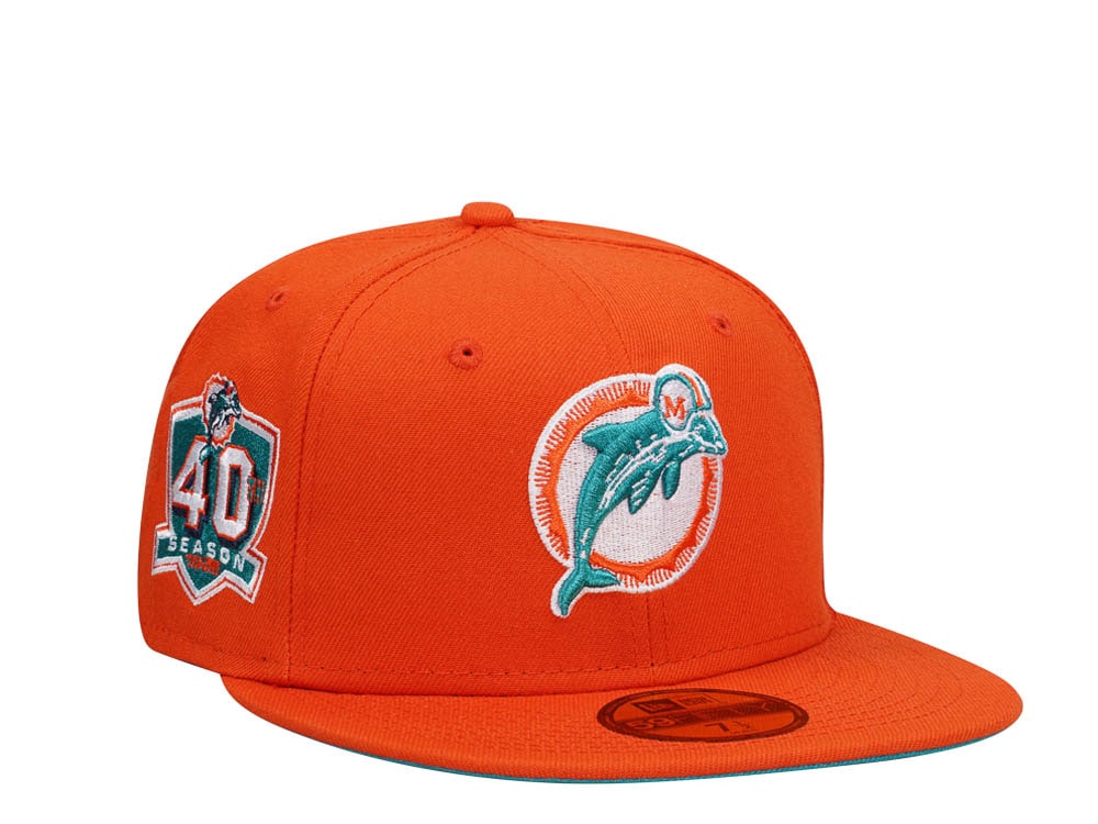 New Era Miami Dolphins 40th Anniversary Orange Edition 59Fifty Fitted Hat