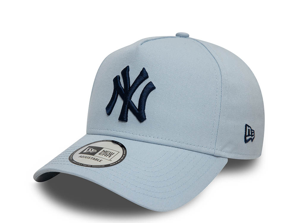 New Era New York Yankees League Essential Pale Blue 9Forty A Frame Snapback Cap