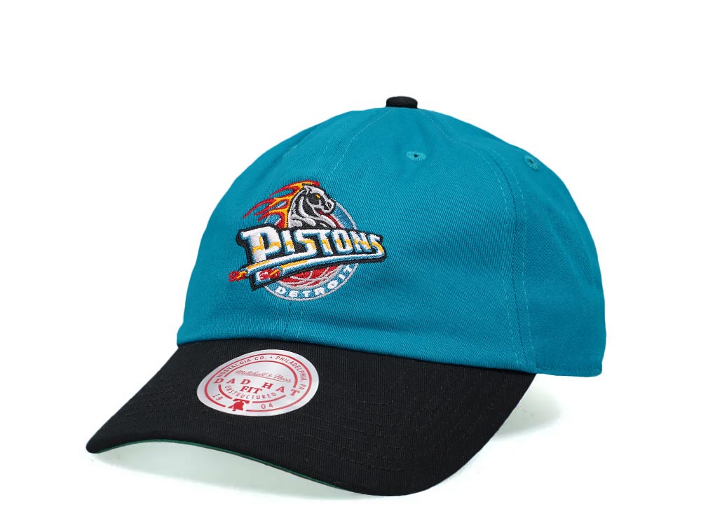 Mitchell & Ness Detroit Pistons Team Two Tone 2.0 Hardwood Classic Dad Strapback Hat