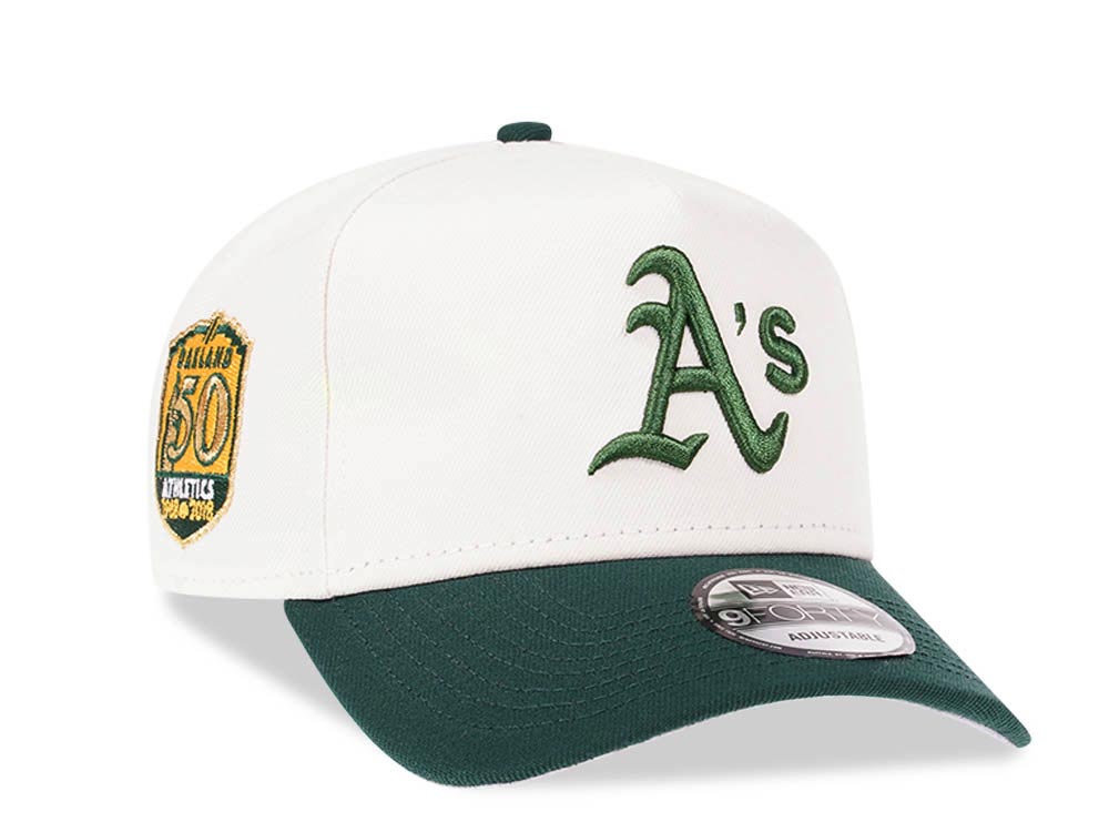 New Era Oakland Athletics 50th Anniversary Chrome Two Tone Edition 9Forty A Frame Snapback Hat