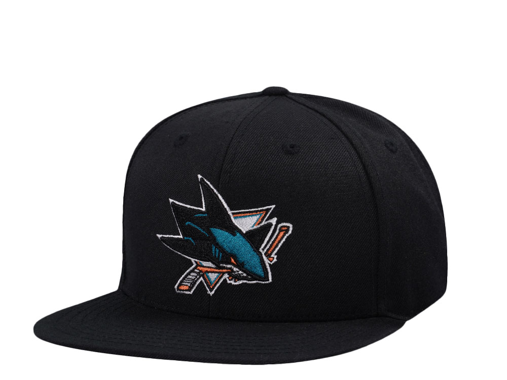 American Needle San Jose Sharks Black Snapback Hat