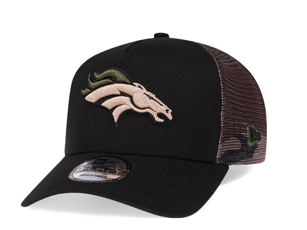 New Era Denver Broncos Camo 9Forty A Frame Trucker Snapback Cap