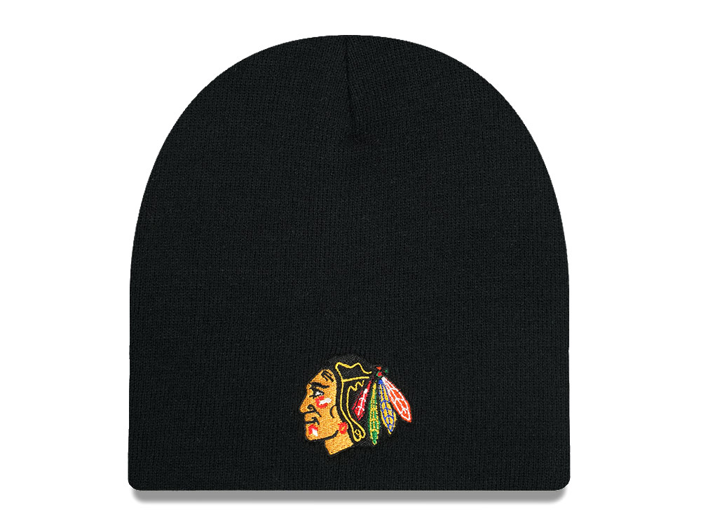 American Needle Chicago Blackhawks Cuffless Black Mutse