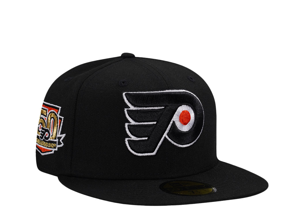 New Era Philadelphia Flyers 50th Anniversary Black Prime Edition 59Fifty Fitted Hat