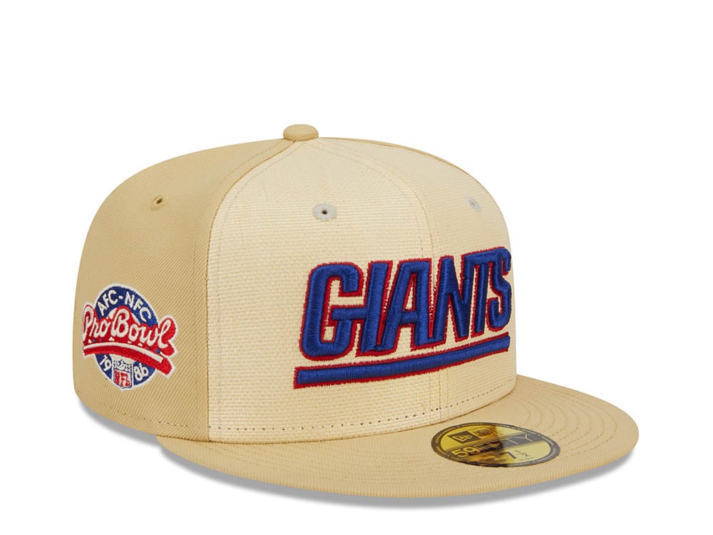 New Era New York Giants Pro Bowl 1986 Raffia Front Vegas Gold Edition 59Fifty Fitted Hat