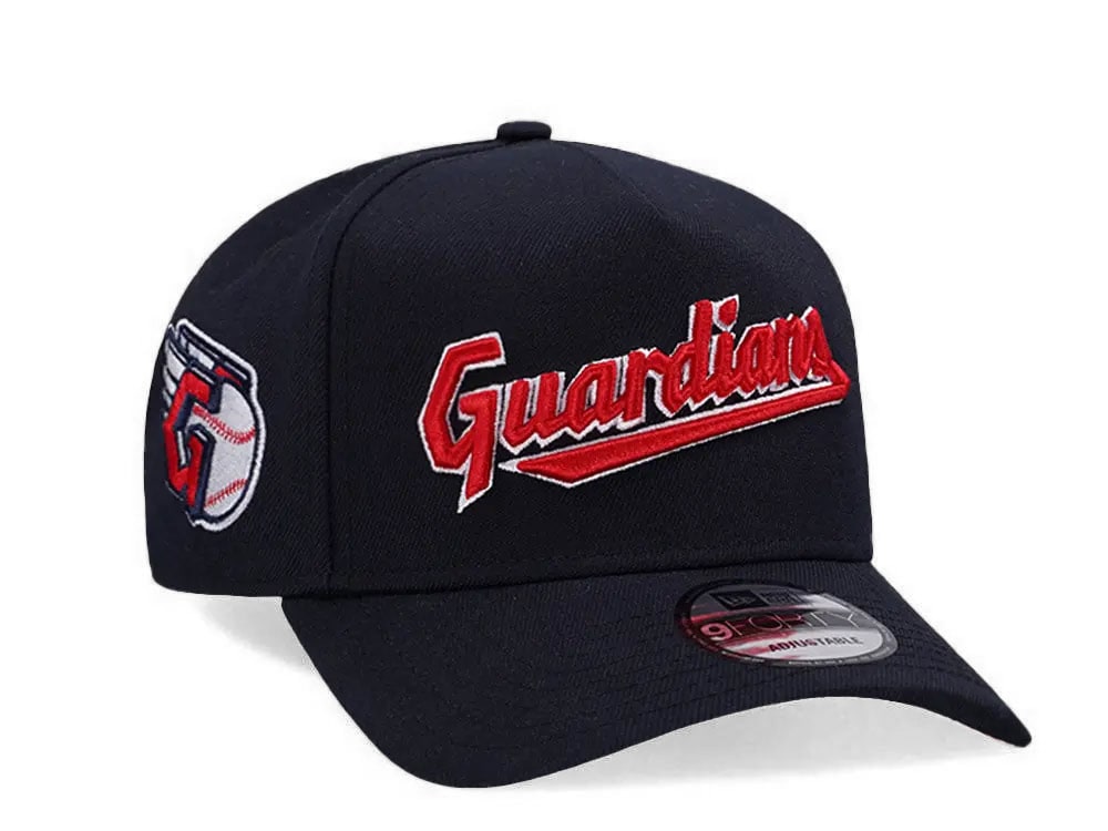 New Era Cleveland Guardians Navy Classic 9Forty A Frame Snapback Hat