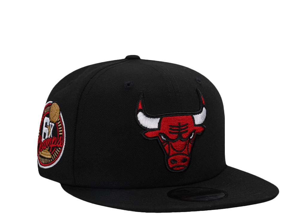 New Era Chicago Bulls 6x Champions Black Classic Edition 9Fifty Snapback Hat