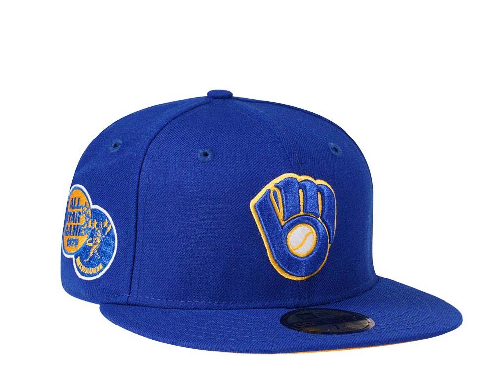 New Era Milwaukee Brewers All Star Game 1975 Yellow Pop Edition 59Fifty Fitted Hat