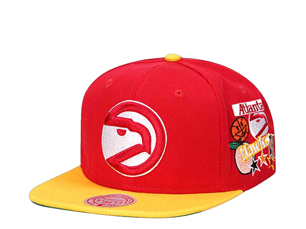 Mitchell & Ness Atlanta Hawks Patch Overload Hardwood Classic Snapback Hat