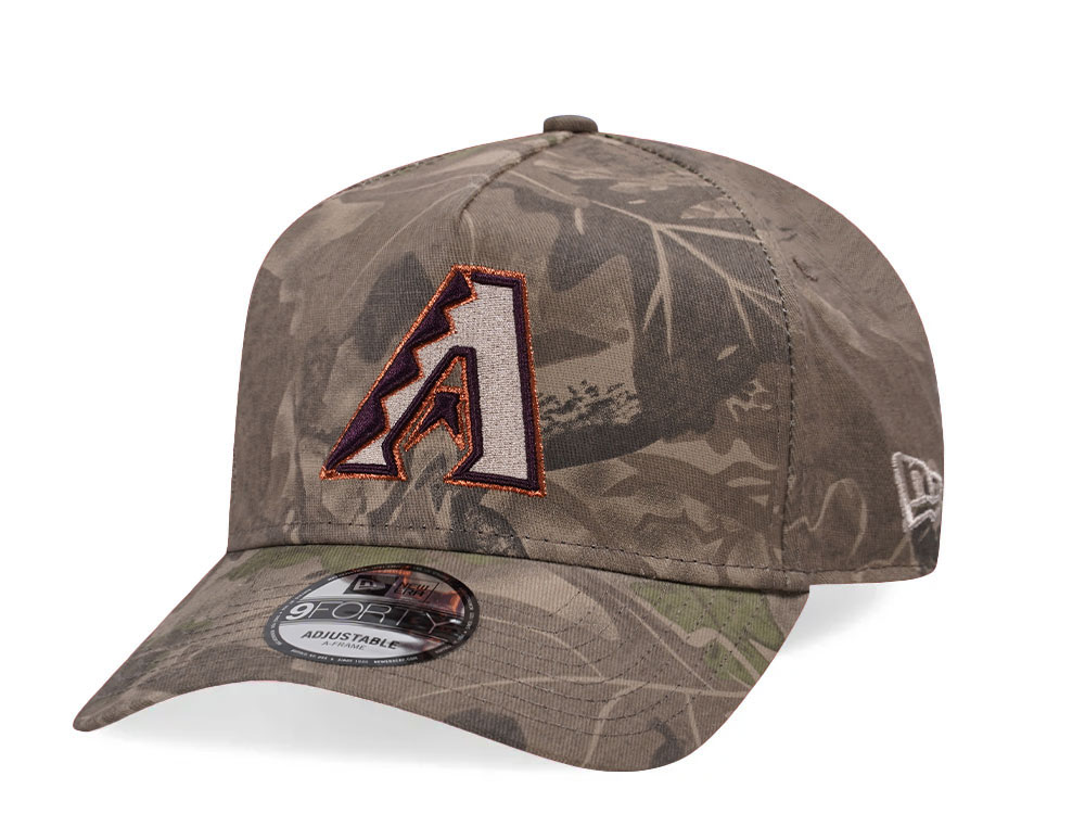 New Era Arizona Diamondbacks Leaf Camo Copper 9Forty A Frame Snapback Hat