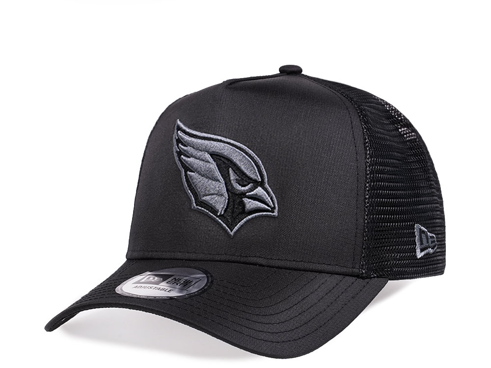 New Era Arizona Cardinals Gunmetal Gray Ripstop Edition A Frame Trucker Snapback Hat