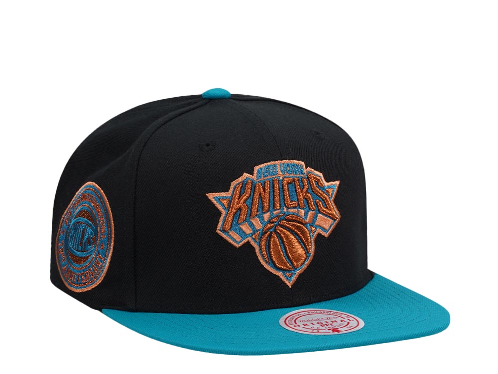 Mitchell & Ness New York Knicks 70th Anniversary Make Cents Black Two Tone Edition Snapback Hat