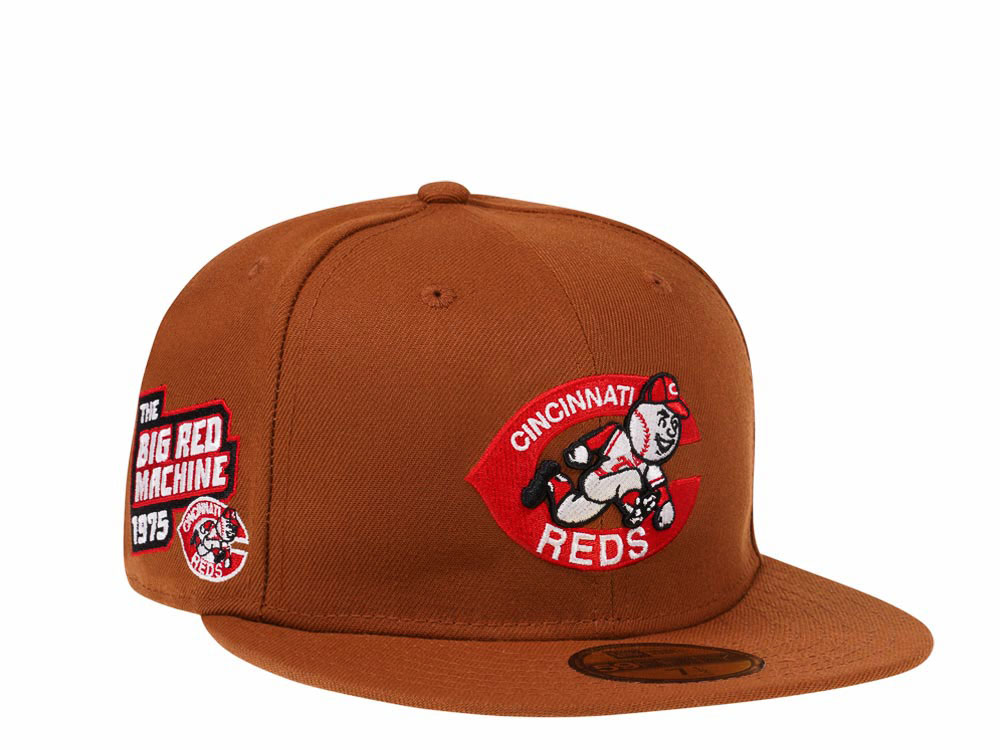 New Era Cincinnati Reds Big Red Machine Bourbon and Suede Edition 59Fifty Fitted Hat